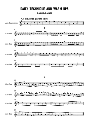 G-major/E-minor Technique and warm ups