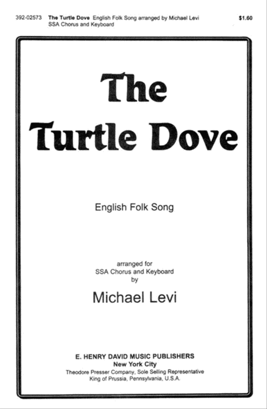 The Turtle Dove Choir scores gallery preview page 1