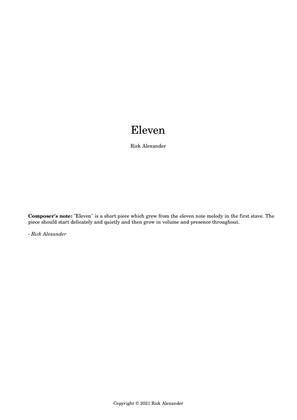 Book cover for Eleven (for solo guitar)