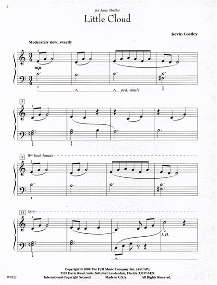 Little Cloud Little Cloud Easy Piano scores gallery preview page 3