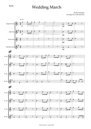 Wedding March (Wagner) Saxophone Quartet