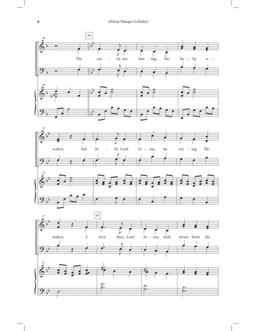 Silent Manger Lullaby SATB - Medley of Away in the Manger and Silent Night image number null