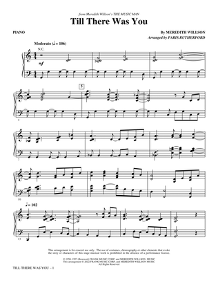 Till There Was You (from The Music Man) (arr. Paris Rutherford) - Piano