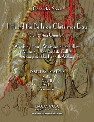 Book cover for I Heard the Bells on Christmas Day (for String Quartet)