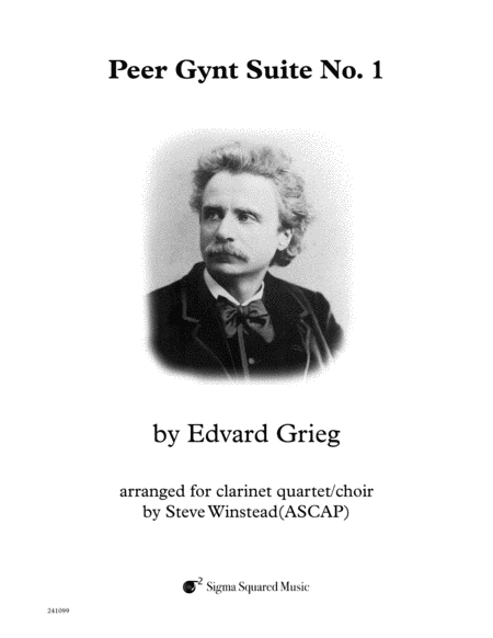 Peer Gynt Suite No. 1 for Clarinet Quartet or Choir image number null