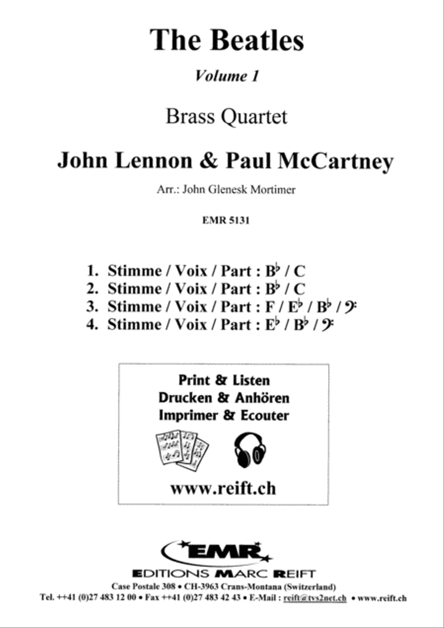 The Beatles Volume 1 Brass Quartet scores gallery preview page 8