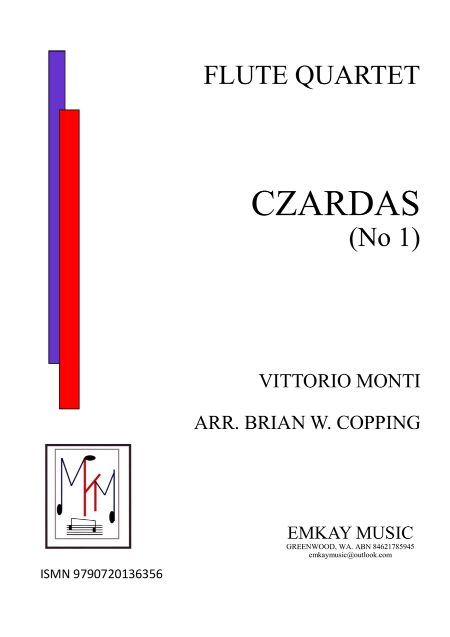 CZARDAS N01 - FLUTE QUARTET Flute Quartet scores gallery preview page 1