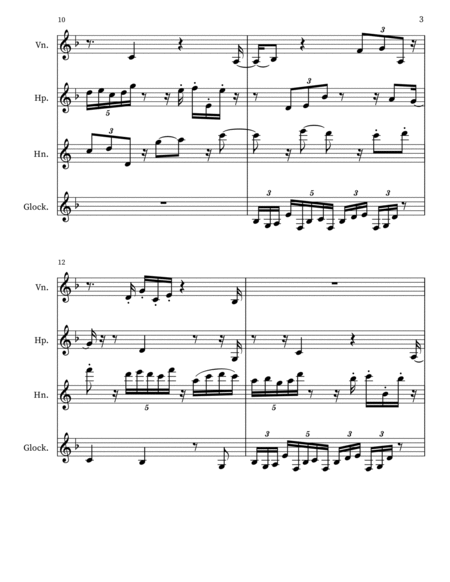 Ambrosia 85 for Violin, Harp, Corno, Glockenspiel