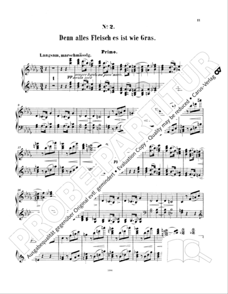Ein Deutsches Requiem (German Requiem) Piano Duet scores gallery preview page 20