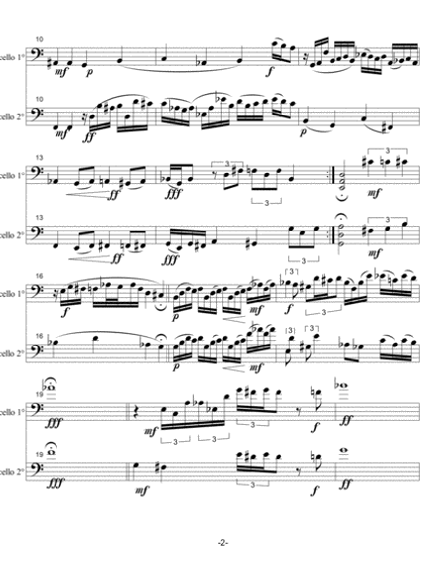CELLOS N°1 CELLOS N°1 Cello Solo scores gallery preview page 2