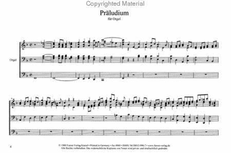 Wedding pieces for organ: Prelude F-Major, Postlude G-Major
