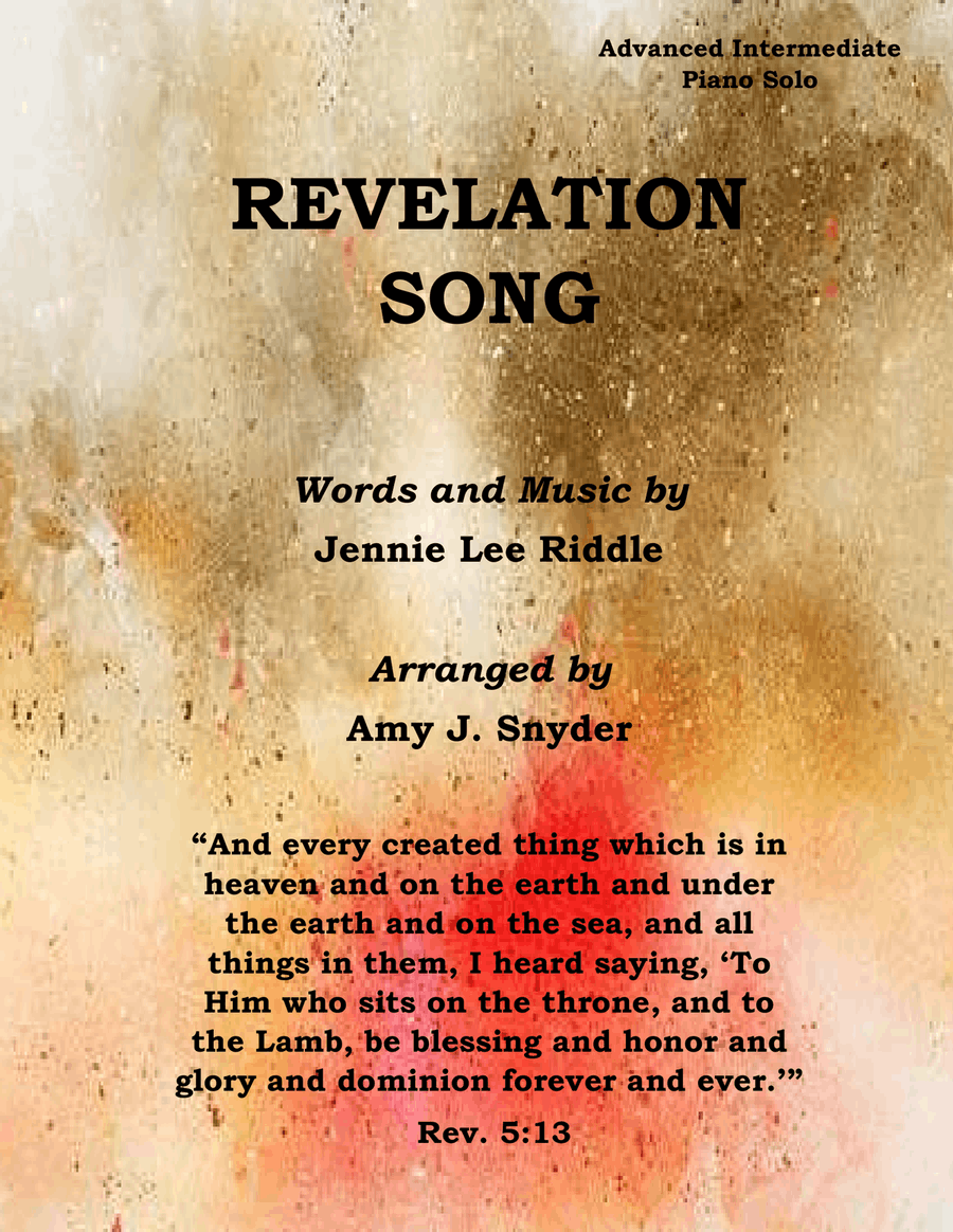 Revelation Song Piano Solo scores gallery preview page 1