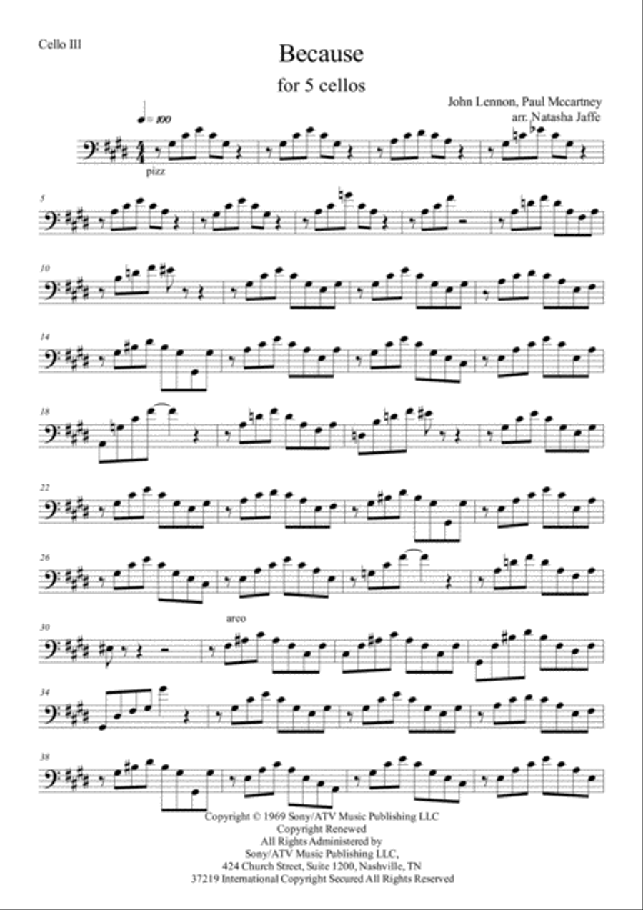 Because String Quintet scores gallery preview page 3