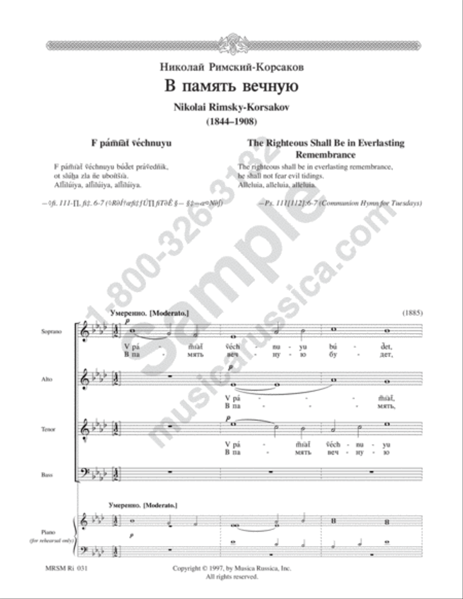 The Righteous Shall Be Remembered 4-Part scores gallery preview page 2