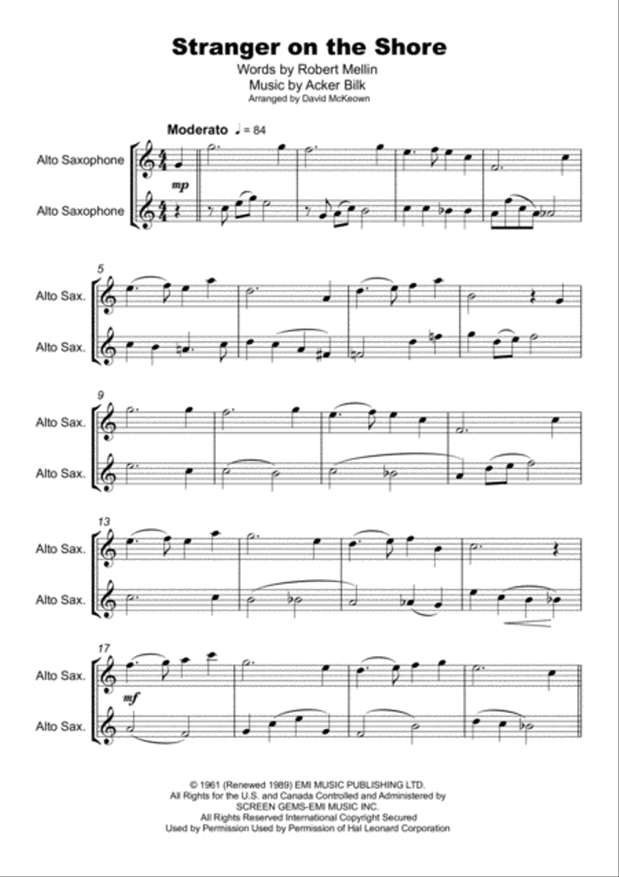Stranger On The Shore Woodwind Duet scores gallery preview page 2