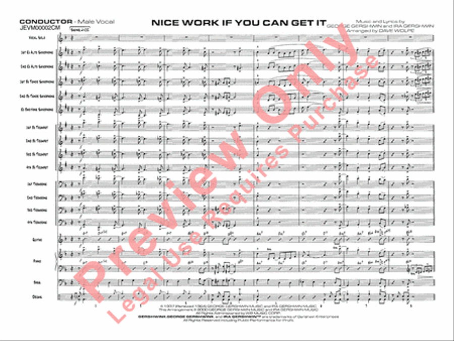 Nice Work If You Can Get It Jazz Ensemble scores gallery preview page 4