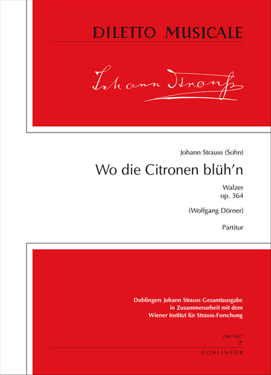 Wo die Citronen bluh'n Walzer op. 364 Orchestra scores gallery preview page 1
