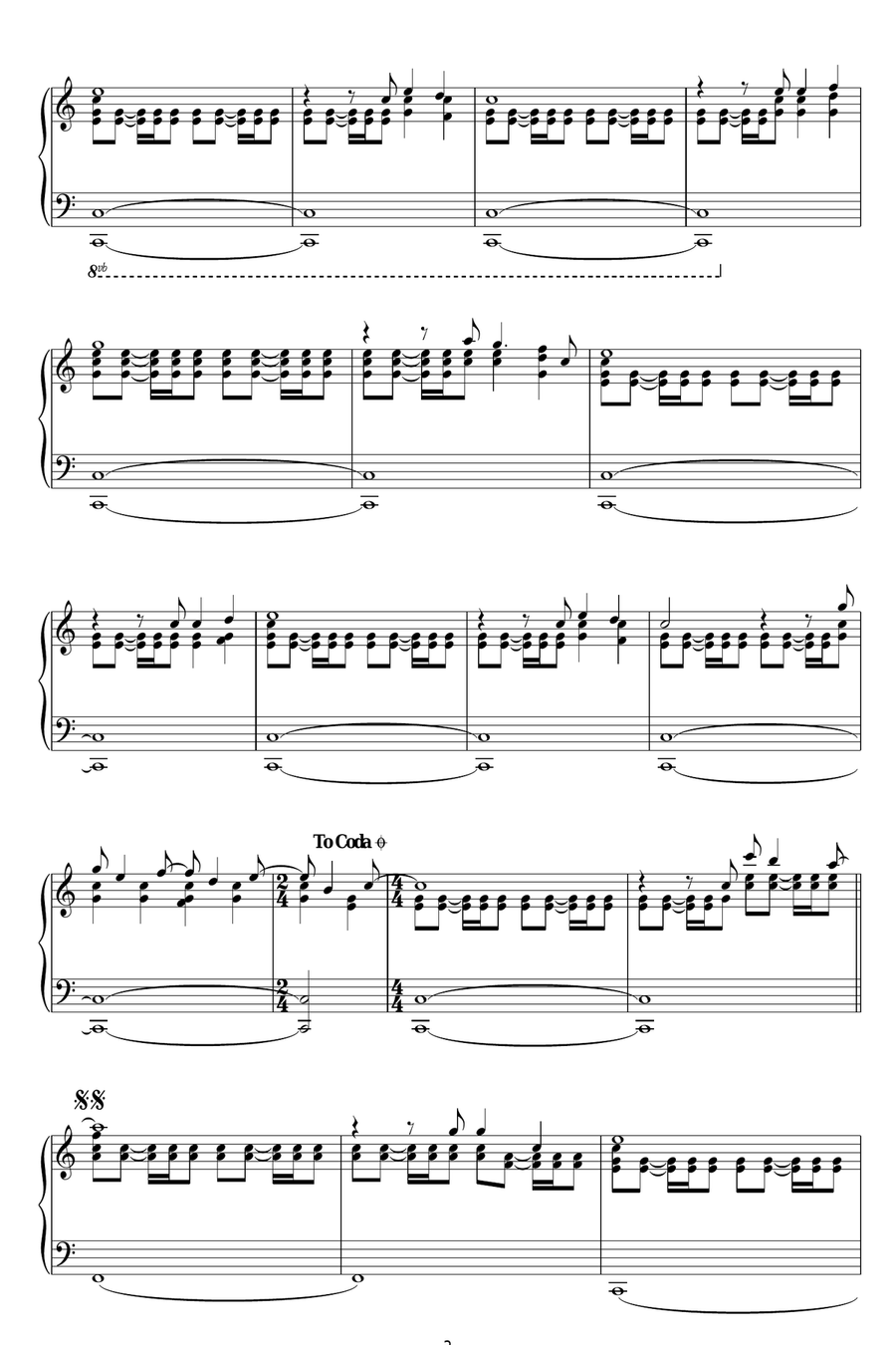 Til Kingdom Come Piano Solo scores gallery preview page 3