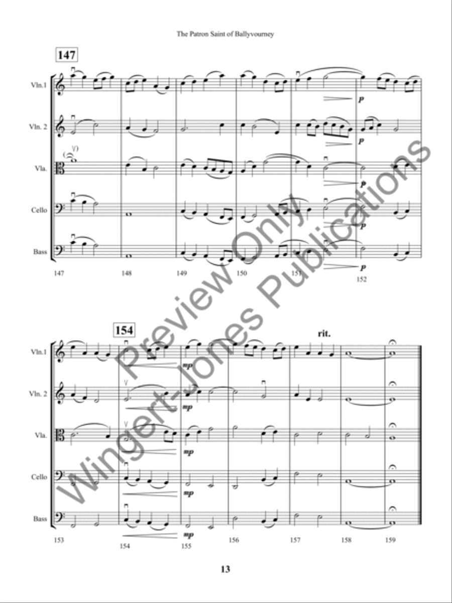The Patron Saint of Ballyvourney (Score) String Orchestra scores gallery preview page 16