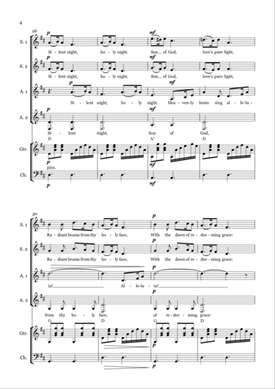 Silent Night Silent Night SSAA scores gallery preview page 4