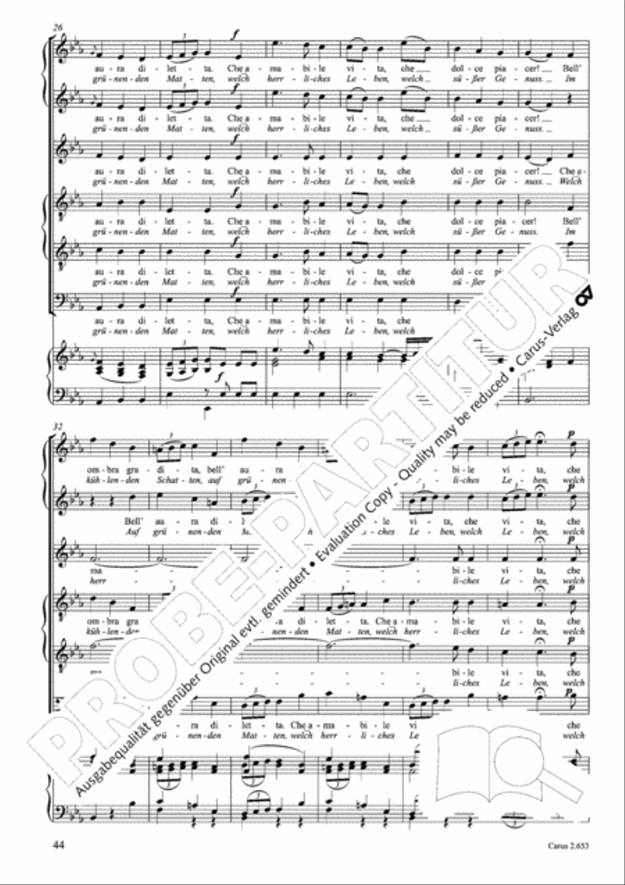 Choral collection Great Opera Choruses - Mozart * Haydn (choir & piano) Choir scores gallery preview page 55