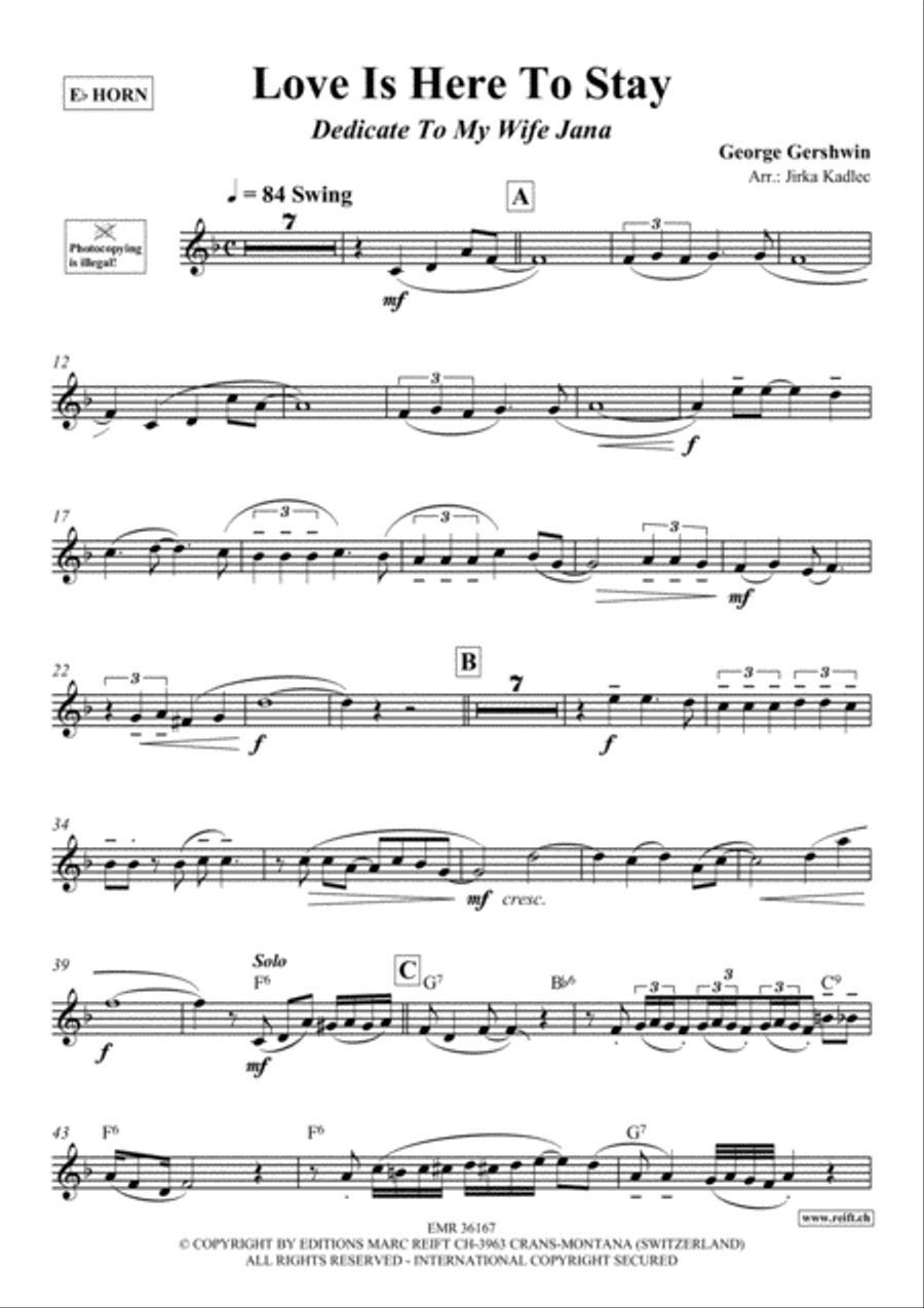 Love Is Here To Stay Horn scores gallery preview page 2
