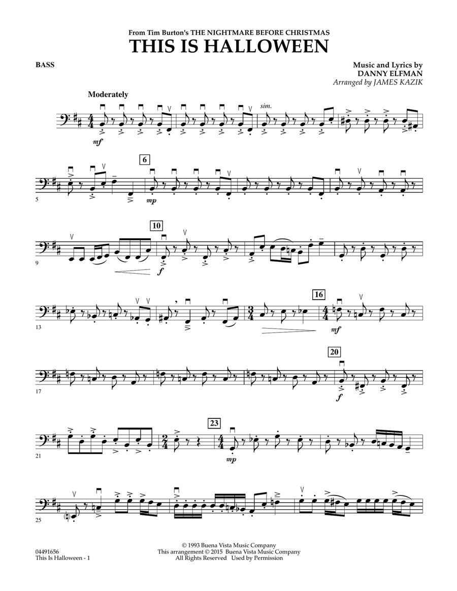 This Is Halloween - Bass Orchestra scores gallery preview page 1