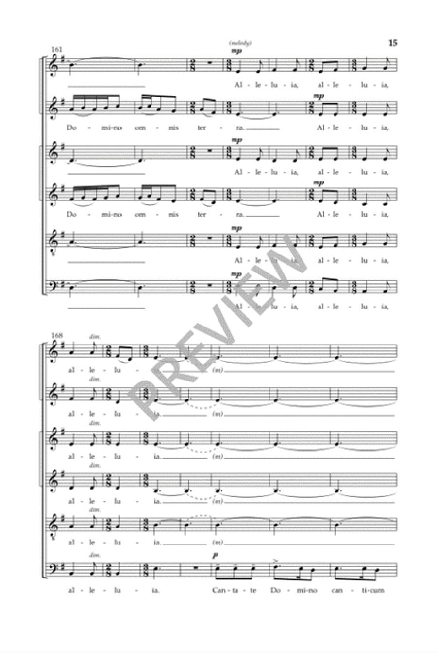 Cantate Domino - SSAATTB Choir scores gallery preview page 16