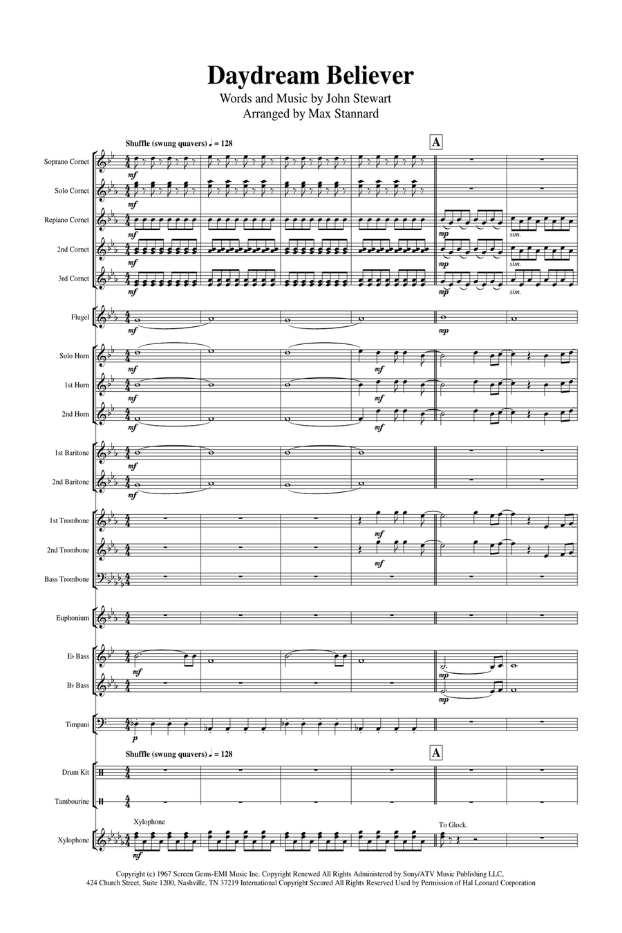 Daydream Believer Brass Band scores gallery preview page 2