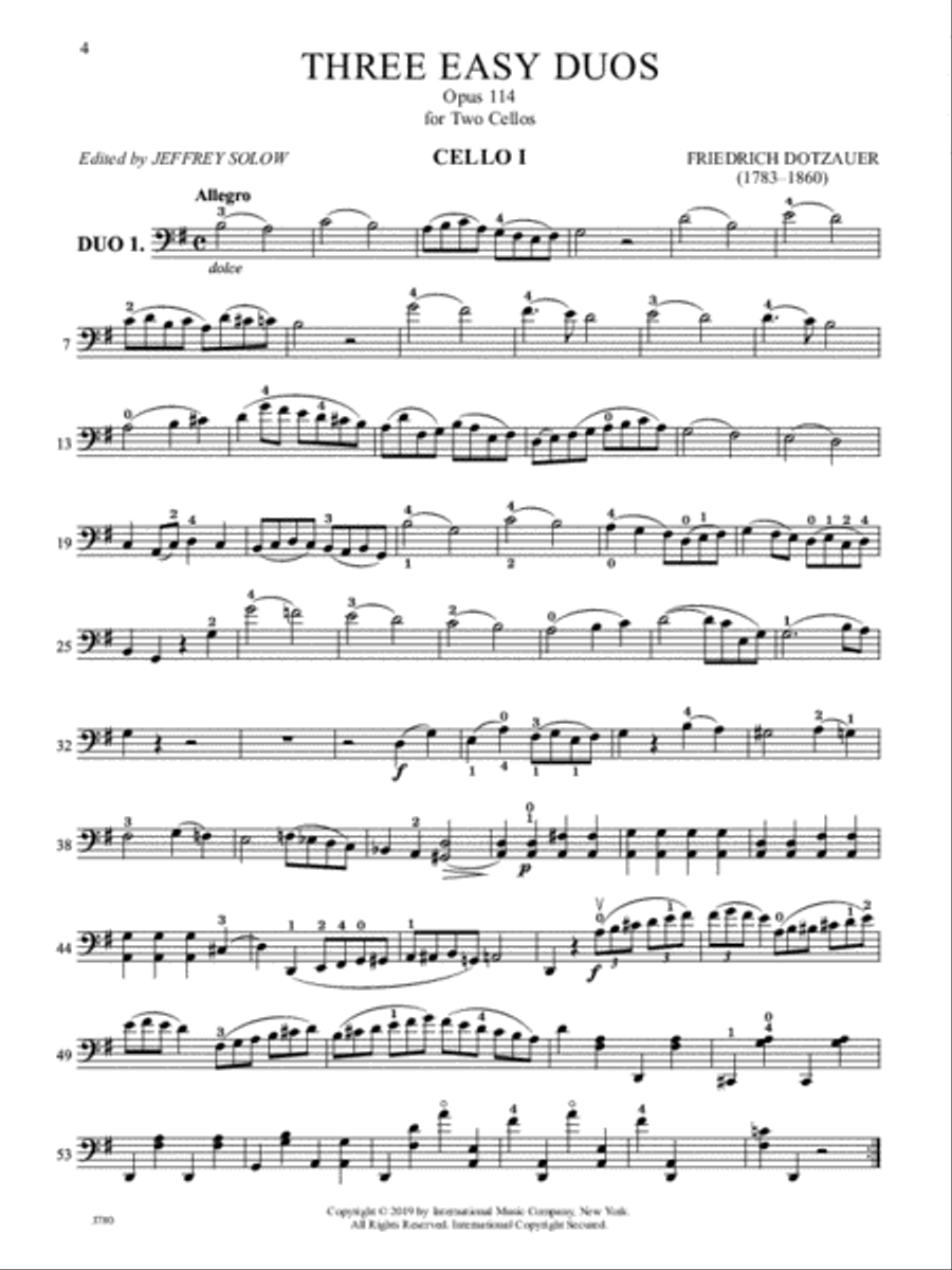 Three Easy Duos, Opus 114 Cello scores gallery preview page 2