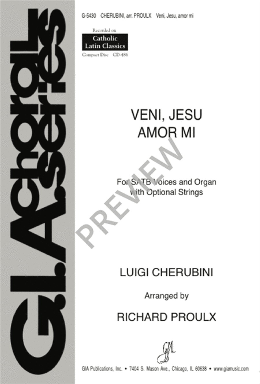 Veni, Jesu, Amor Mi 4-Part scores gallery preview page 1