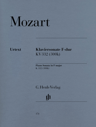 Book cover for Mozart - Sonata F Major K 332 Piano