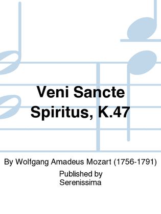 Book cover for Veni Sancte Spiritus, K.47