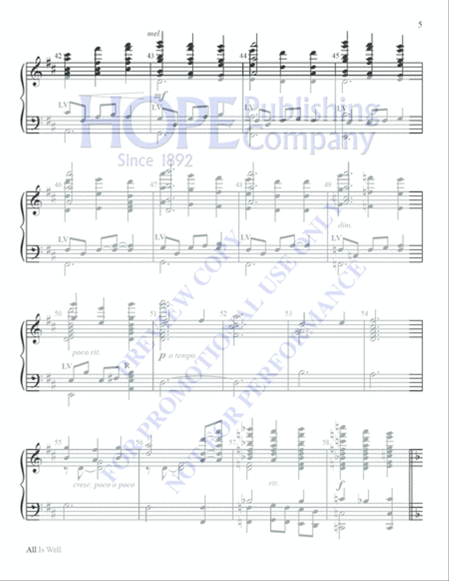 All Is Well All Is Well 5-Octaves scores gallery preview page 5