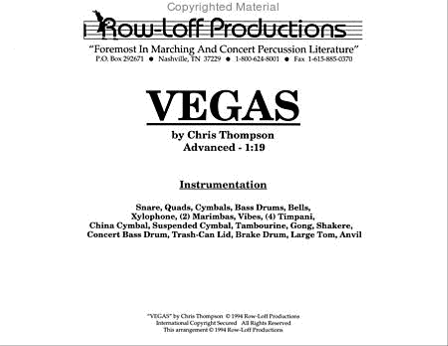 Vegas Vegas Percussion Ensemble scores gallery preview page 2