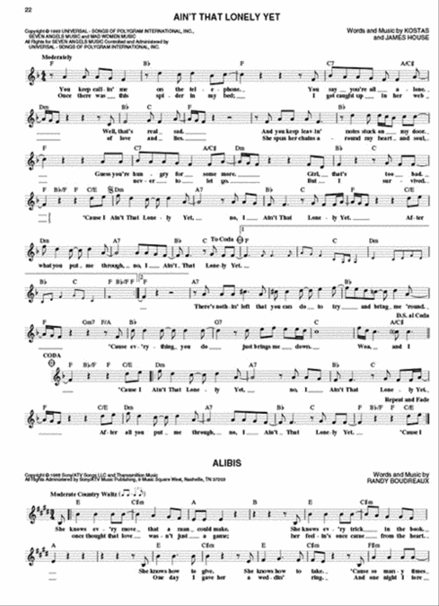 The Ultimate Country Fake Book - 5th Edition Piano scores gallery preview page 2