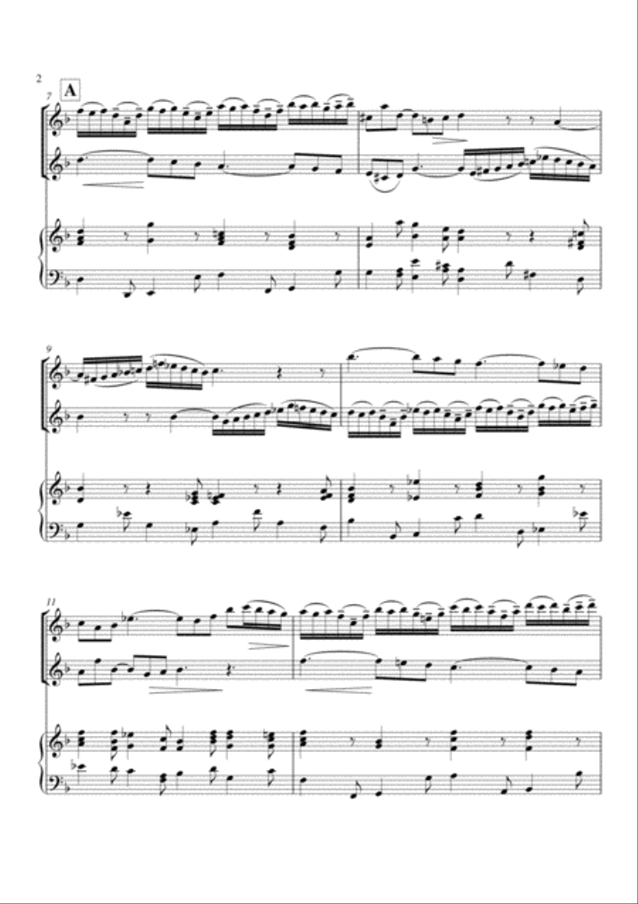 Largo from Double Concerto, Bwv 1043 String Duet scores gallery preview page 2