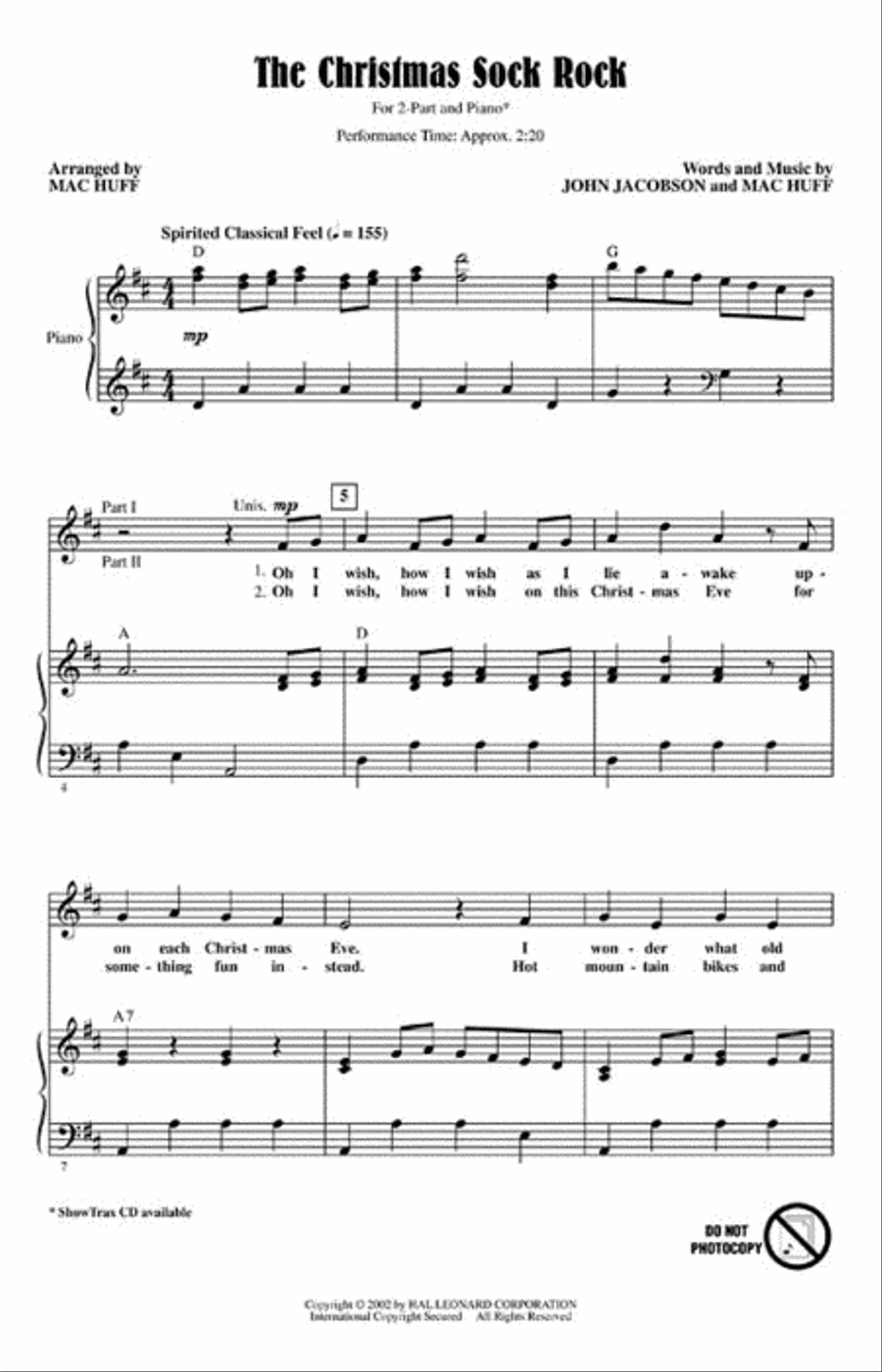 The Christmas Sock Rock 2-Part scores gallery preview page 2