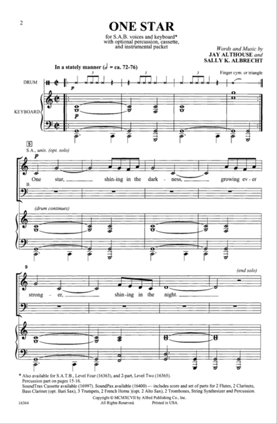 One Star 3-Part scores gallery preview page 2