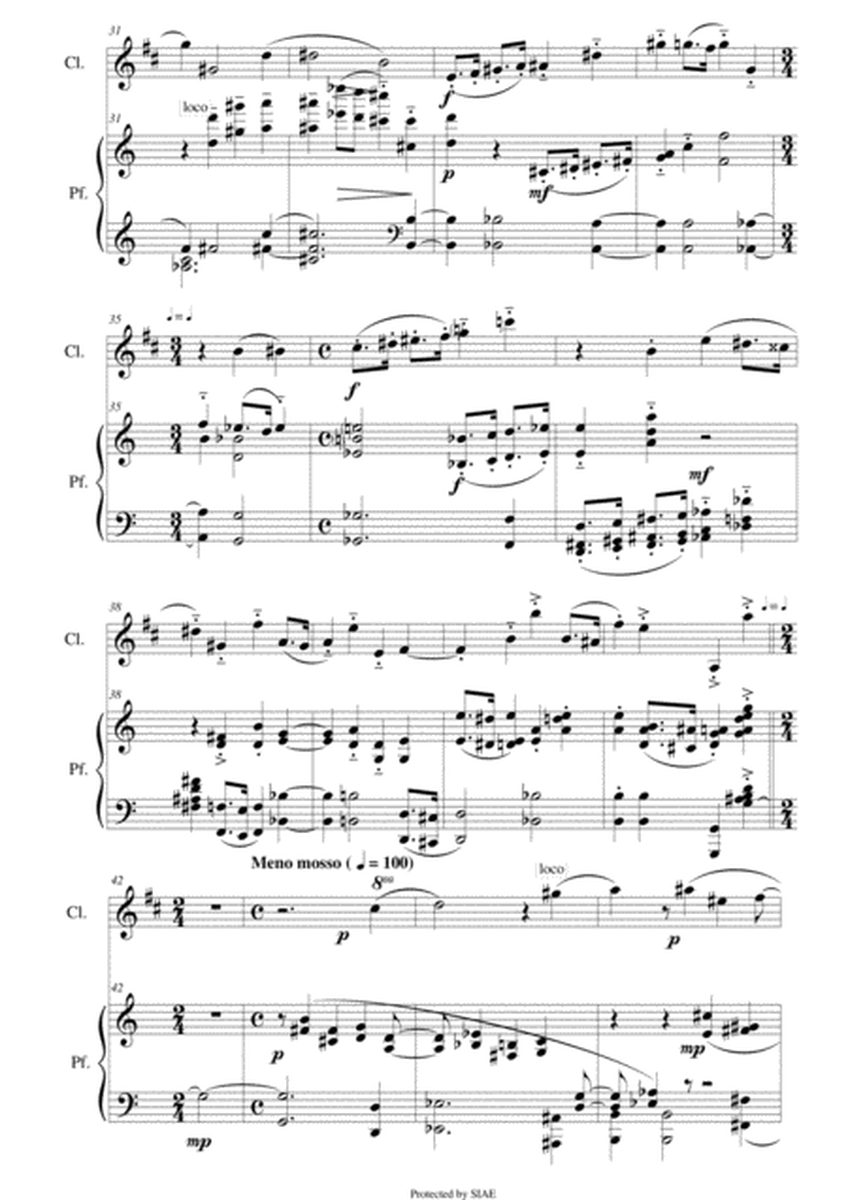 Sonatina per clarinetto e pianoforte (CM2018) score and parts