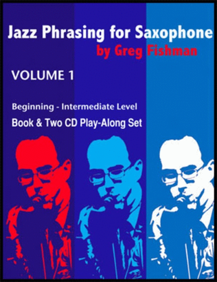 Book cover for Jazz Phrasing For Saxophone Vol 1 Book/2CDs