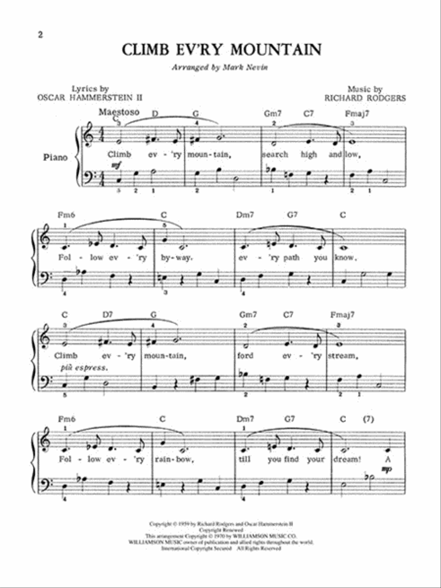The Sound of Music - Easy Piano Piano, Vocal, Guitar scores gallery preview page 3
