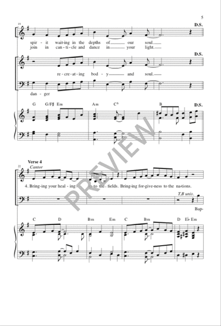 Rain, O Waters 3-Part scores gallery preview page 6