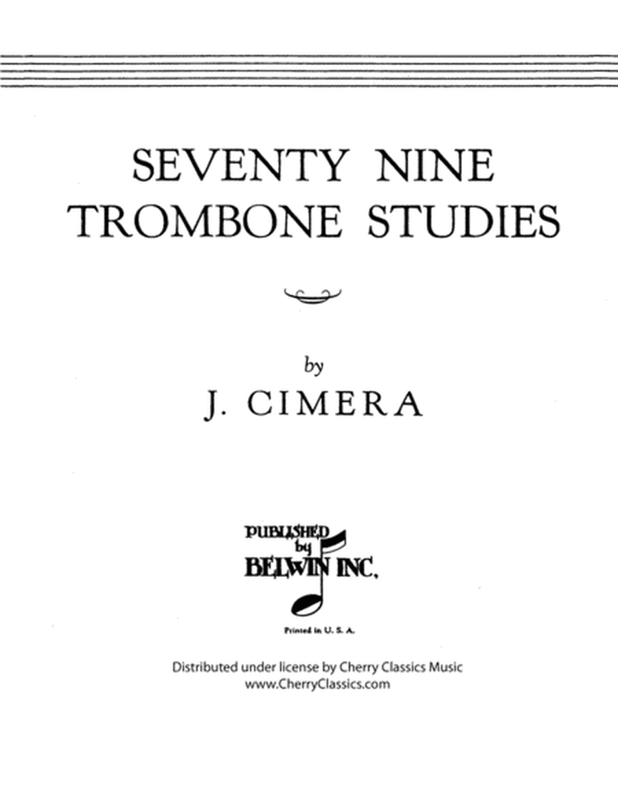 79 Studies for Trombone