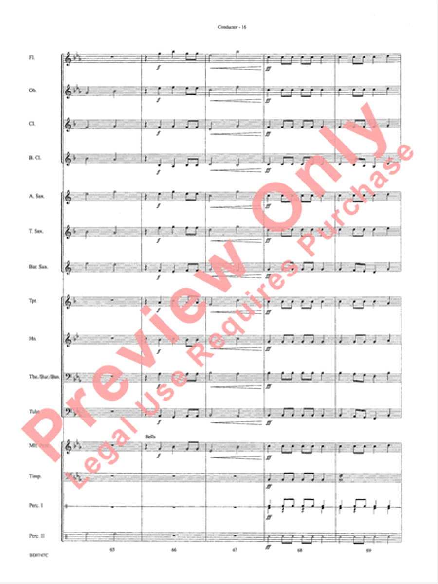 The Torch Burns Bright Concert Band scores gallery preview page 19