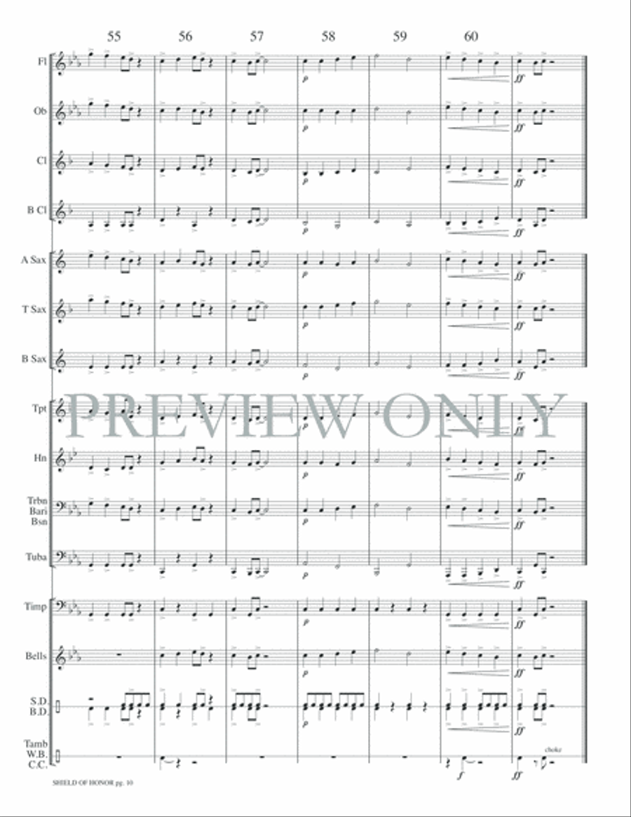 Shield of Honor Concert Band scores gallery preview page 13