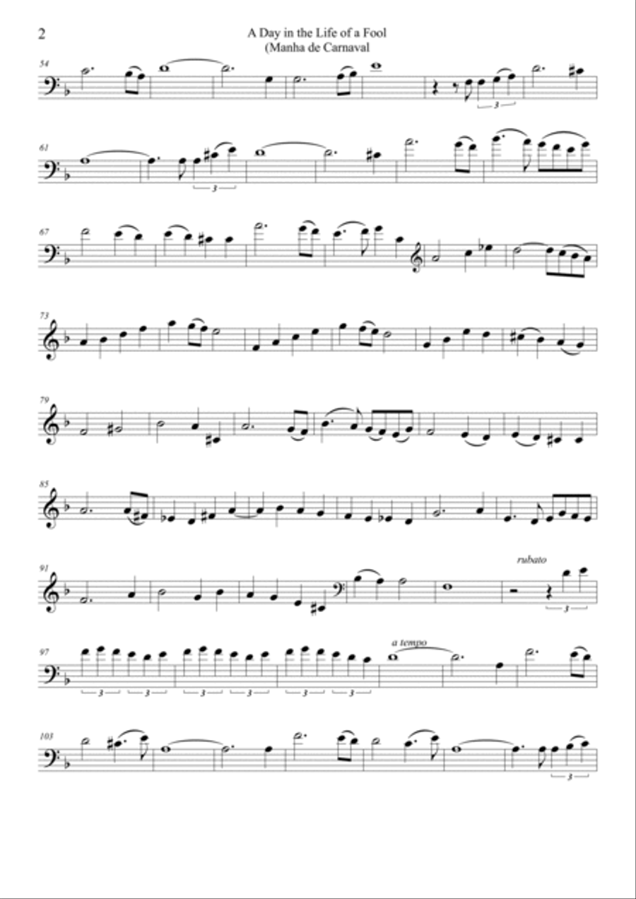 A Day In The Life Of A Fool (manha De Carnaval) Set of Parts scores gallery preview page 2