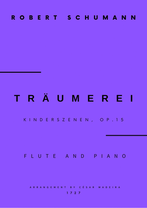 Book cover for Traumerei by Schumann - Flute and Piano (Full Score and Parts)