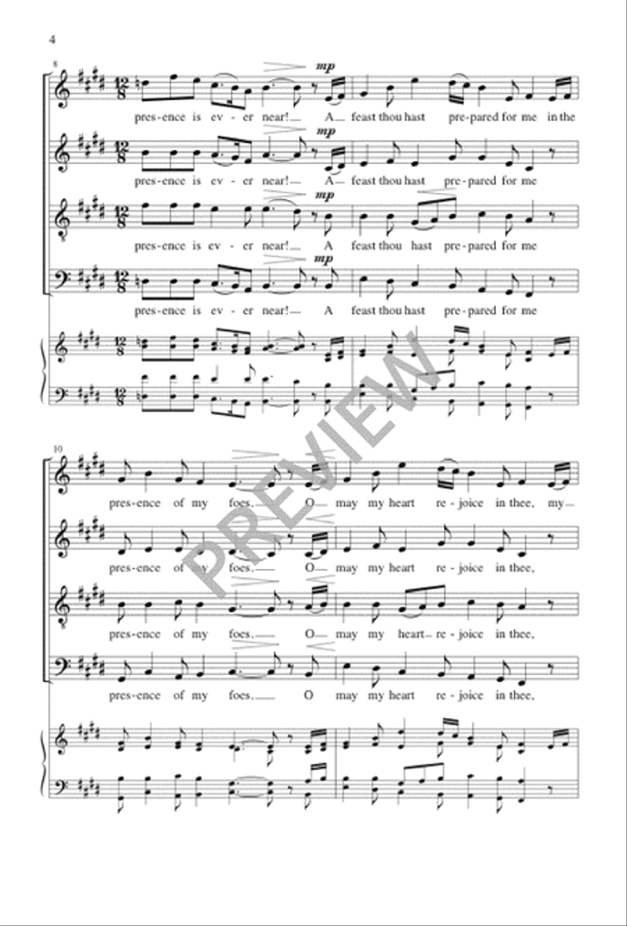 Psalm 23 4-Part scores gallery preview page 4