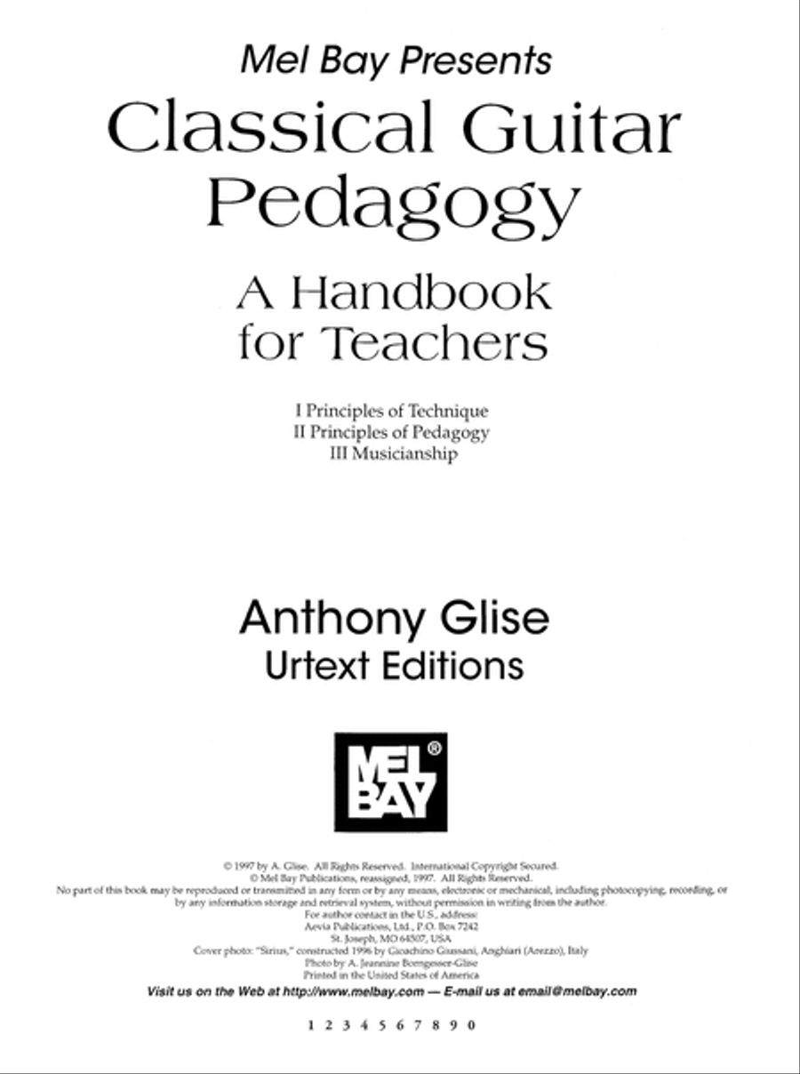 Classical Guitar Pedagogy Acoustic Guitar Digital Sheet Music